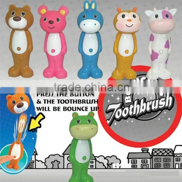 Children Stretch Out and Draw Back Toothbrush, Animal Kids Toothbrush, Bounce up Toothbrush photo-4