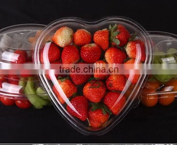 Heart Shape Clear Plastic Fruit Box