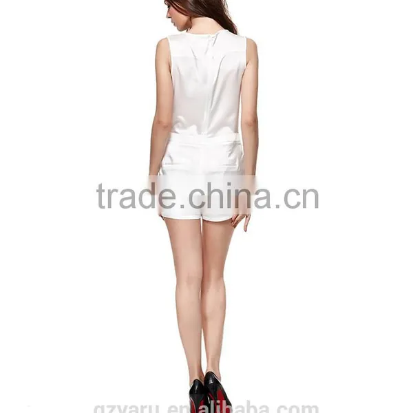 Pure Color Short Jumpsuits for Women Formal Short Trousers for Office Ladies photo-2