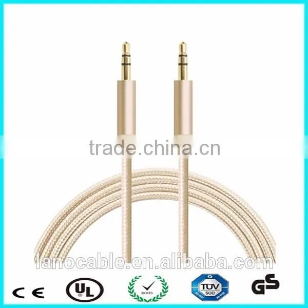 RoHS Comliant Gold 3.5mm Aux Jack Audio Stereo Cable photo-2