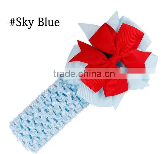 Kids Chiffon Flower Headband Children Accessories Baby Widen Headwear Hair Band photo-5