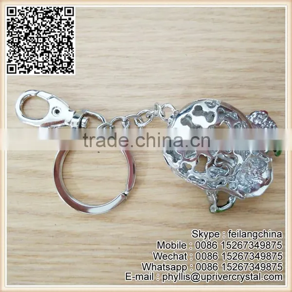 Cheap Fashion Good Quality Rose Skull Bite Keychain photo-3
