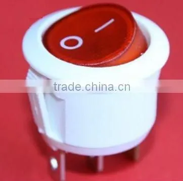 White Color Round Rocker Switch