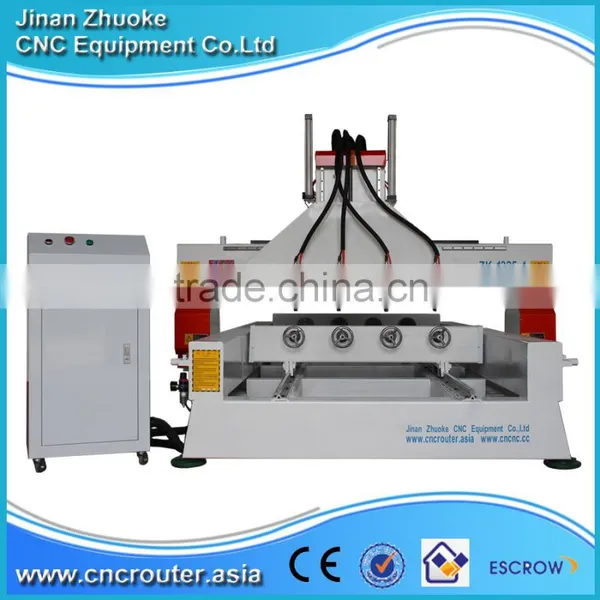 Multy Spindle Hot Sale Woodworking CNC Router 1325 With 4 Rotary Axis PCI NCStudio Control ZKM-1325-4 photo-2