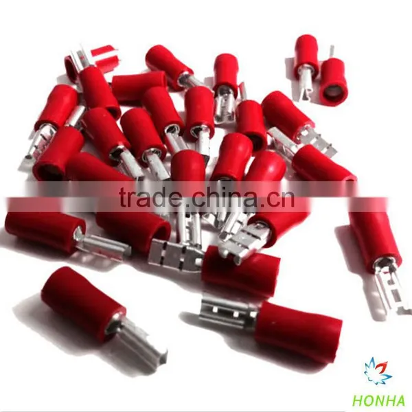 RED FEMALE 3.2mm x 8mm PUSH ON CONNECTORS ELECTRICAL TERMINALS AUTO RF3208VR photo-2