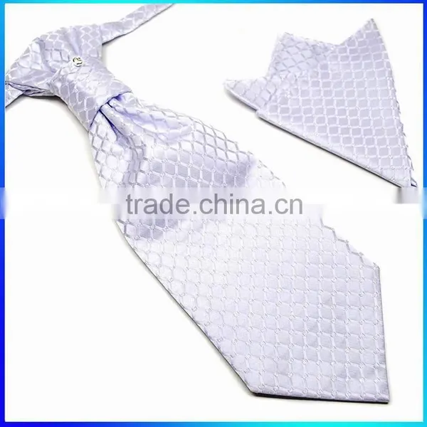 Hot Sale Nice Designs Gentlemen Ascot Ties and Hanky Sets photo-3