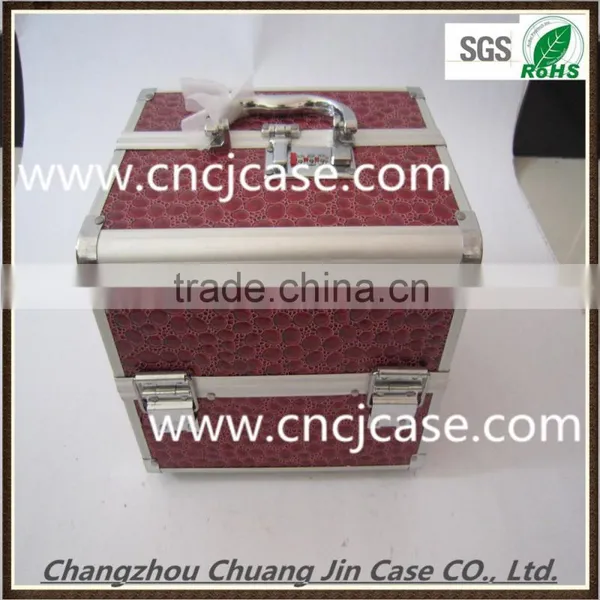 PVC Leather Panel Display Cheap Portable Professional Aluminum Beauty Cosmetic Case