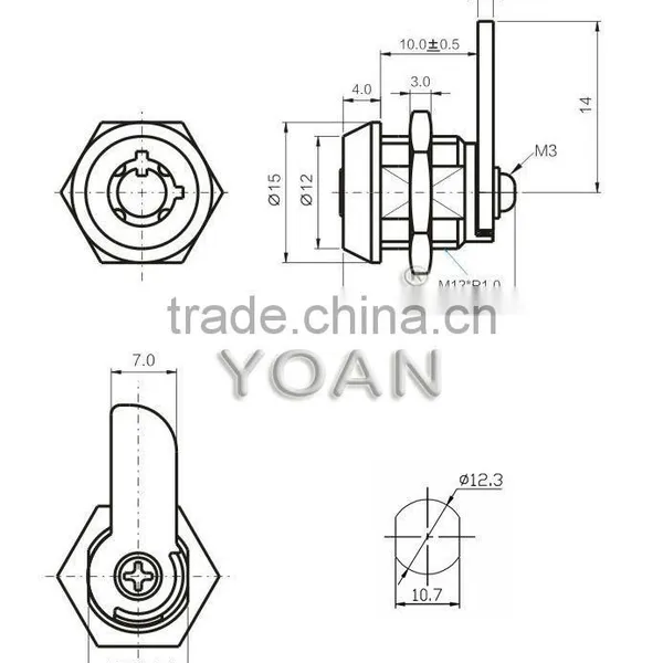 The Stainless Steel Tool Box Lock of Cam Lock photo-2