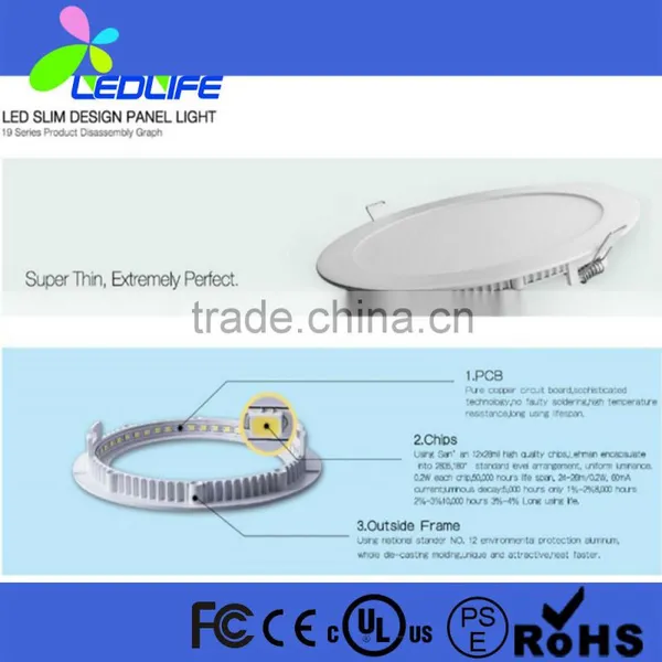 Waterproof IP44 Smd 2835 Round Led Panel Light 200mm 18w photo-5