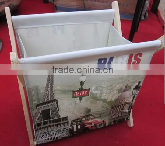2016 New Design Vintage Wooden Retro Magazine Storage Foldable Rack photo-3