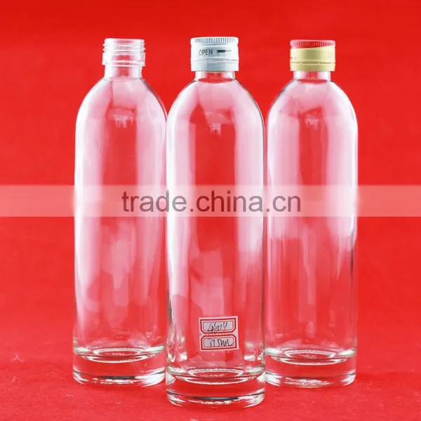 Handcraft Glass Bottle Custom Shape Fruit Juice Glass Bottle 300ml Frosted Glass Bottle photo-4