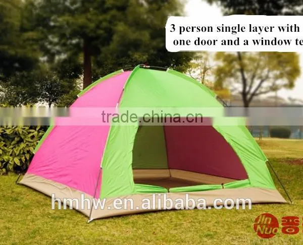 4 Person Single Layer Wind Resistant Camping Tent photo-2