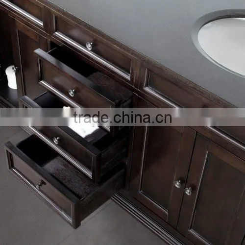 48" Classic Solid Wood Bathroom Vanity With Quartz Top photo-4