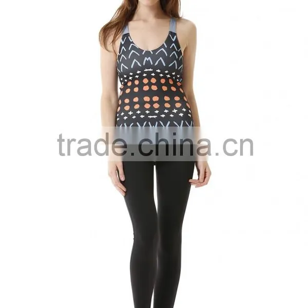 OEM Service Custom Design Full Printed Sublimation Yoga Fitness Crop Top photo-2