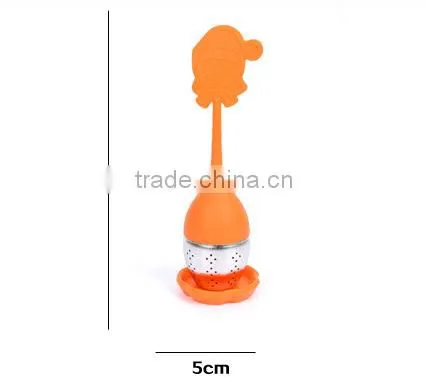 Gift Promotion Father Christmas Design Silicone Tea Infuser Bottle photo-3