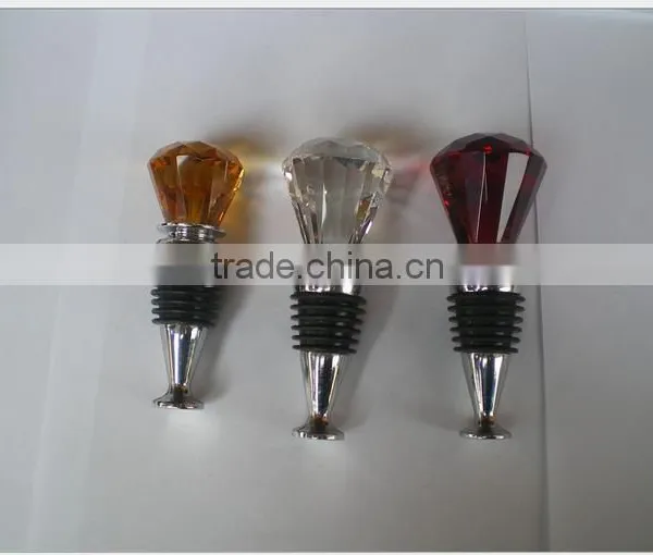 Fashion Crystal Diamond Ring Shape Wine Stopper Weeding Favor Bottle Stopper