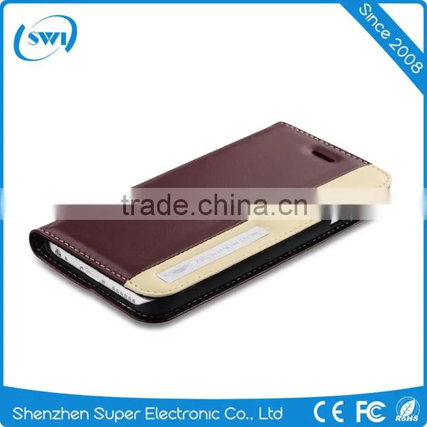 100% Real Genuine Flip Wallet Leather Case Cover For Apple IPhone 6 6S Plus Screen Protector photo-4