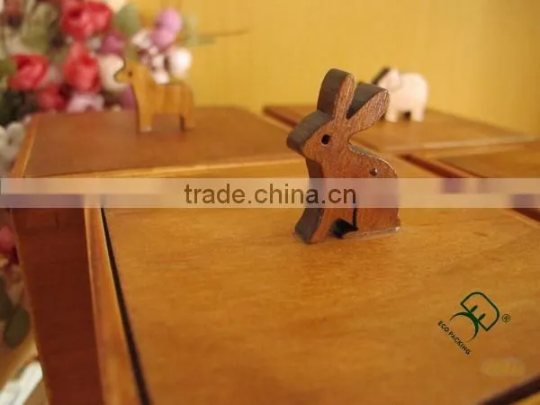 Cute Wooden Toy Storage Box With Animal Elements photo-2