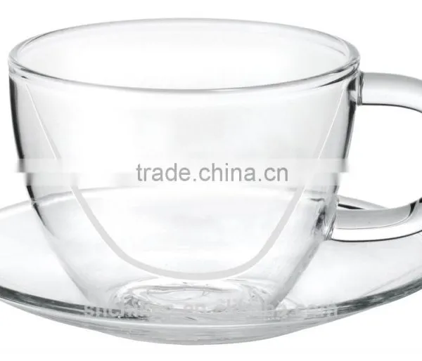 Double Wall Promotional Drinking Glass Cup With Handle photo-2