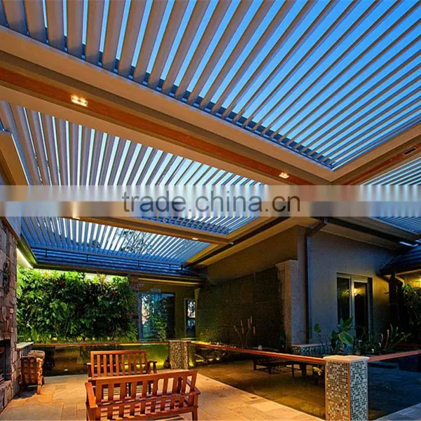 Fashion Waterproof Pergola Opening Roof Louver Louver Parts Aluminum Louver Roof