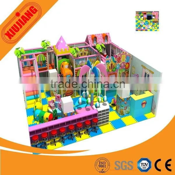 Funny Amusement Plastic Playground Item With Trampoline and Slides. photo-2