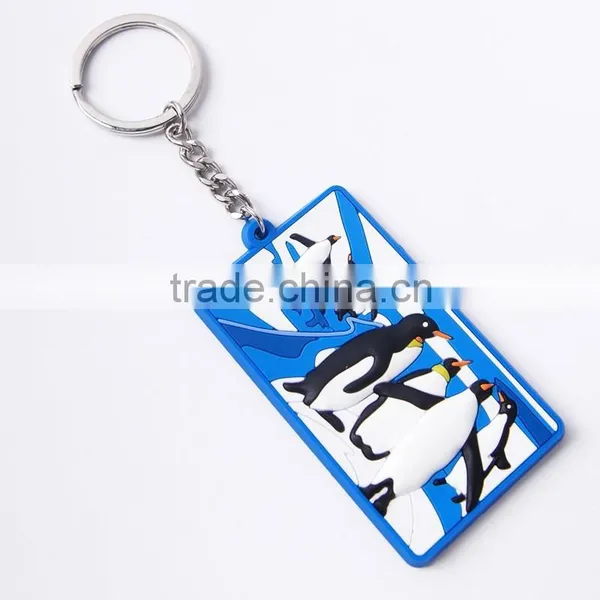 Animal/Penguin PVC Rubber Keychains,Custom Soft PVC Key Chain,Custom PVC Keyring