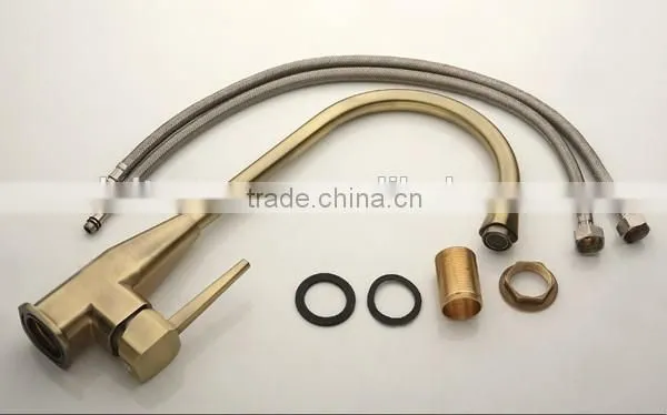 China Supplier Single Lever Brushed Nickel Deck Mount Faucet photo-2