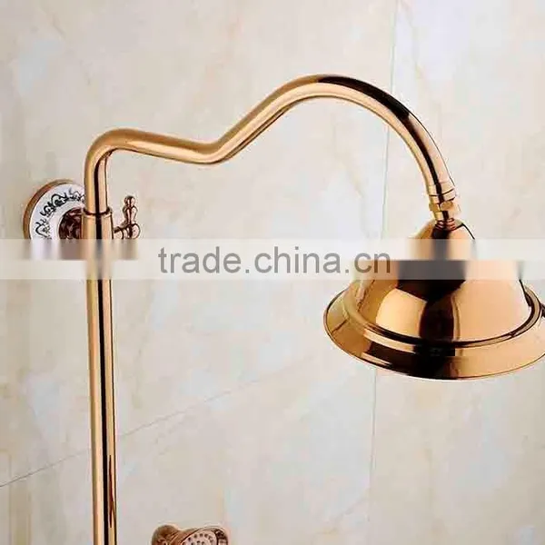 New Arrival in Wall Rose Gold Rainfall Shower Head Shower Set photo-4