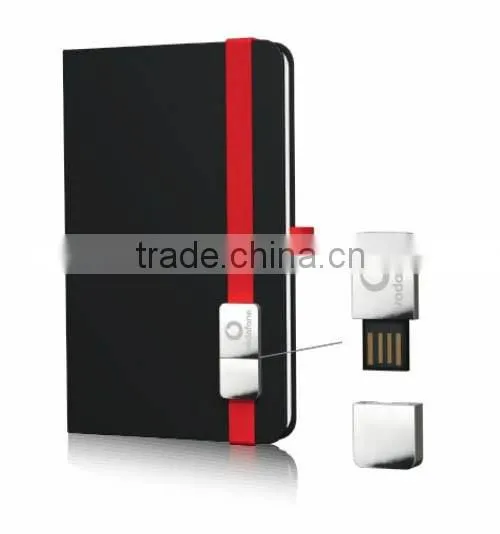notebook with elastic, lanybook notebook with usb closure