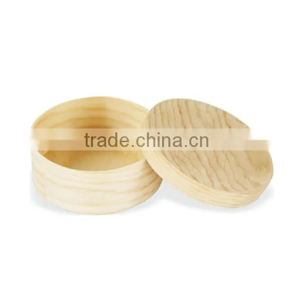 2014 Round Wooden Candy Box With Printing