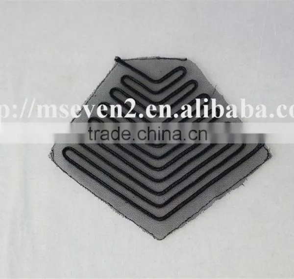 Hot Lace Embroidery Patch Trim in Black Color Shoulder Patches for Clothing photo-2