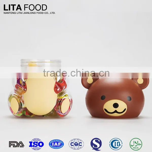 Small Plastic Candy Containers Nata de Coco Confectionery Bear Cartoon Shape Jelly Candy photo-3