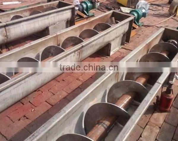 metallurgy powder U type trough shaftless screw conveyor