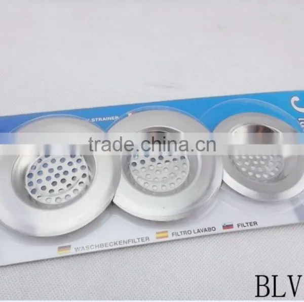 Sets of Stainless Steel Mesh Sink Strainer Drain Stopper Trap Kitchen Bathroom New Type photo-3