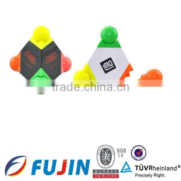 Pyramid Shape/multi Color Highlighter Pen/promotional Highlighter/ Promotional Logo Printing/model of Geometric Shapes