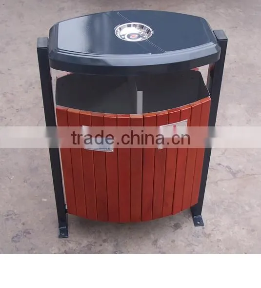 Arlau Outdoor Decorative Wooden Trash Cans photo-4