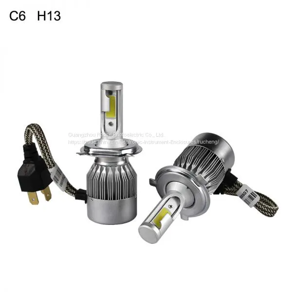 LED фара C6 h13 cob 30Вт/Лампа 60Вт/Набор 6400 лм/набор Светодиодные лампы фар ближнего и дальнего света LED автомобильные фары