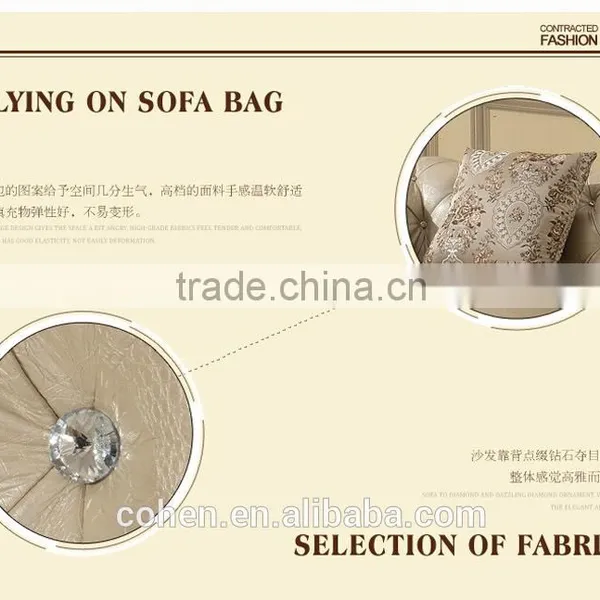 SF033 2015 New Arrival European White PU Leather Sofa Designs With Crystal Buttons Stainless Steel Legs photo-2