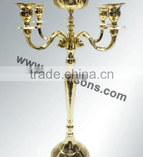 Aluminum Candelabra 5 Candle, Candelabra, Chandle Holder, Wedding Candelabra photo-3