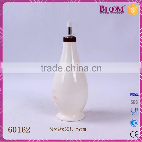 Kitchen Custom Glazed Ceramic Oil and Vinegar Bottle photo-3