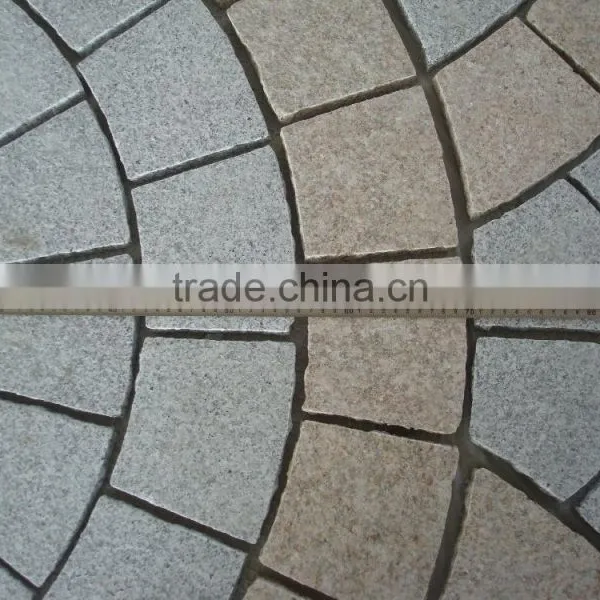 Fan Shape Granite Paving Stone Mixed Color Driveway Paving Stone photo-4