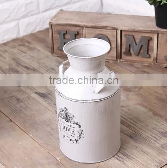 High Quality Antique Metal Flower Jug/Metal Milk Pot/Metal Flower Dispalyer photo-3