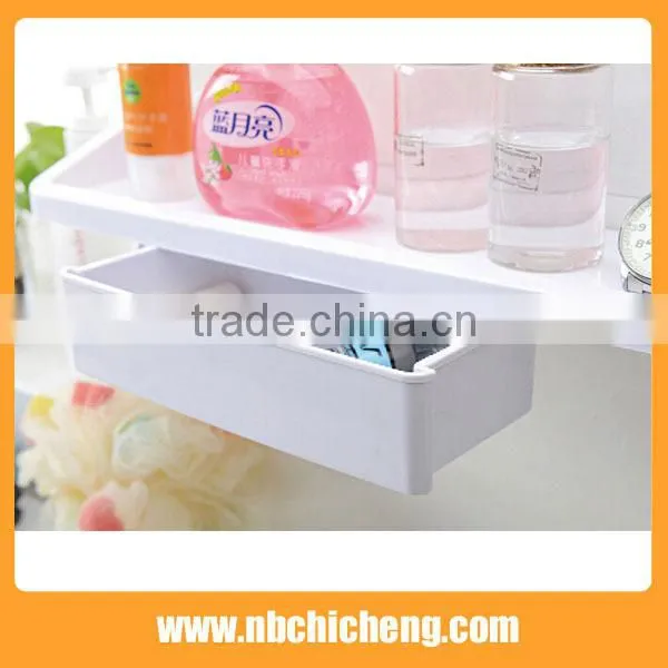 High Quality Fashion Wall Storage Rack Plastic Suction Storage Holder photo-4