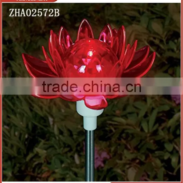 Solar Powered Iron Garden Flower Stake Rotating Solar Garden Lights photo-3