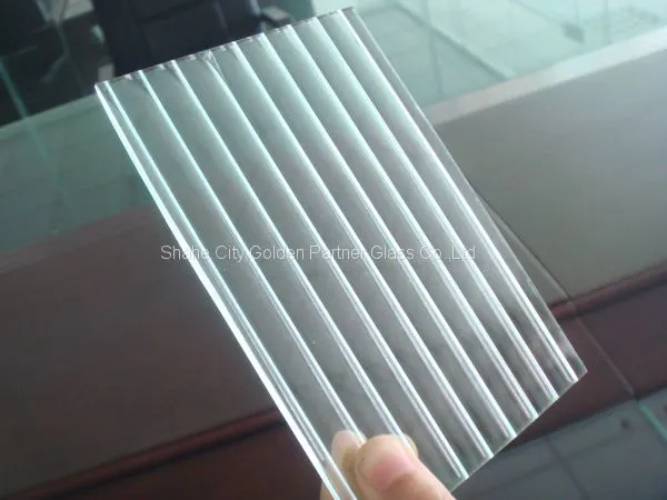 3~8mm Clear Patterned Glass/Figured Glass/Pattern Glass for Windowand Door, Furniture, Bathroom, Building photo-2