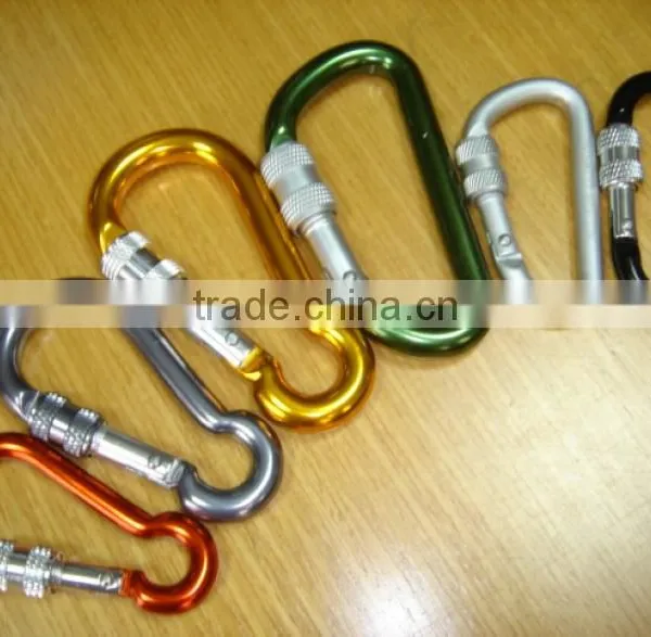 D Shaped Aluminum Carabiner Mini Keychain photo-6