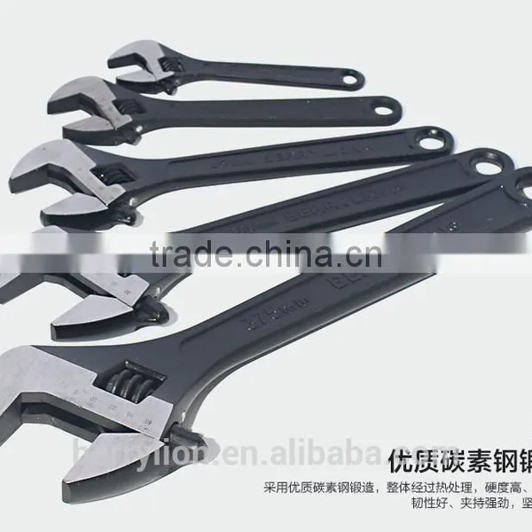 Berrylion 15"/375mm Adjustable Wrench Black Polished Adjustable Wrench photo-2