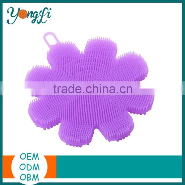 Kitchen Accessories Multi-purpose Cleaning Silicone Dish Scrubber Sponge Brush photo-2