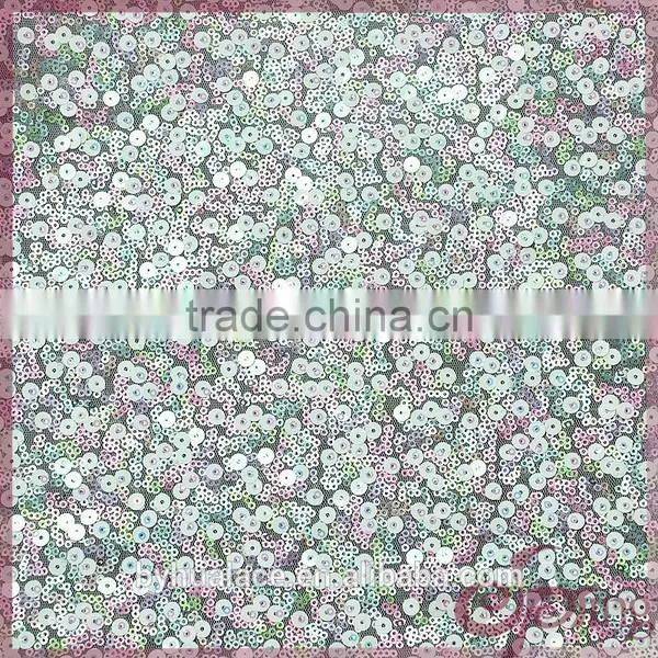 Colorful Wholesale Cheap Allover Sequin Lace Fabric for Party Dress photo-2