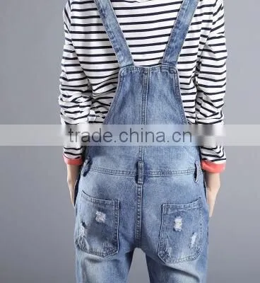 The New Spring and Summer Jumpsuits Han Edition Students Loose Denim Overalls/ Suspender Trousers/trousers With Braces photo-2